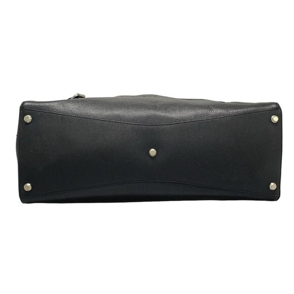 Auth BALENCIAGA waist large shopper bag 702082 Black Leather Handbag - Picture 6 of 16